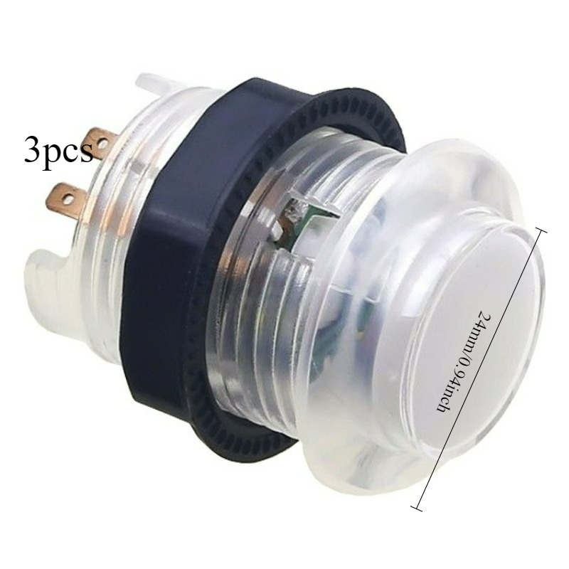 Arcade Game Jackpot - 3pcs 24MM Illuminated Push Button 5V