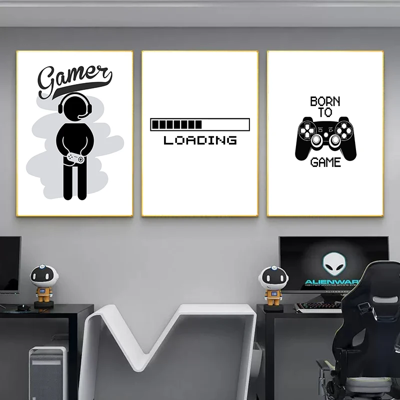 Arcade No - Canvas Painting Funny Game Quote Poster