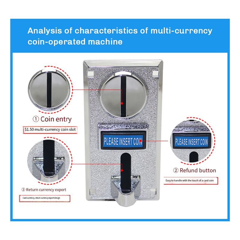 B11A-2PCS 616 Multi Coin Accep - Arcade Ticket Machine review and price