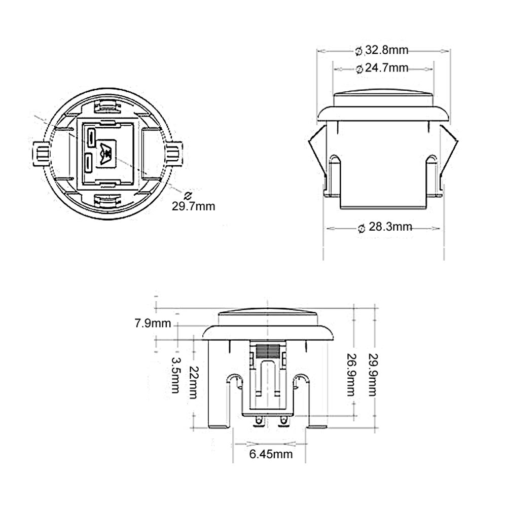 12pcs copy Sanwa Buttons 30mm  - Arcade Wangan Midnight review and price