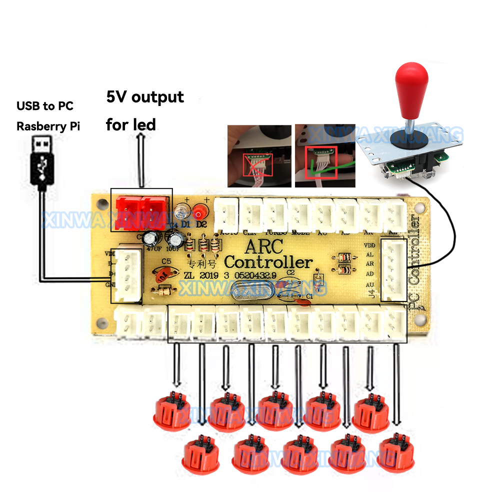 Copy SANWA Game Machine Arcade - Arcade Button Pcb review and price