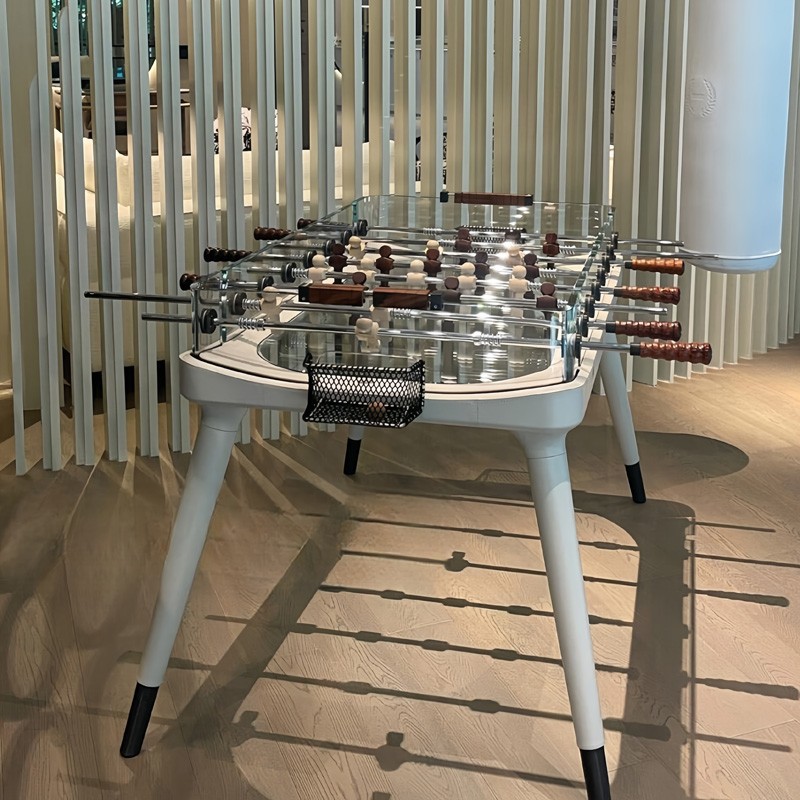 Light Luxury Glass Foosball Ta - Foosball Table Commercial review and price