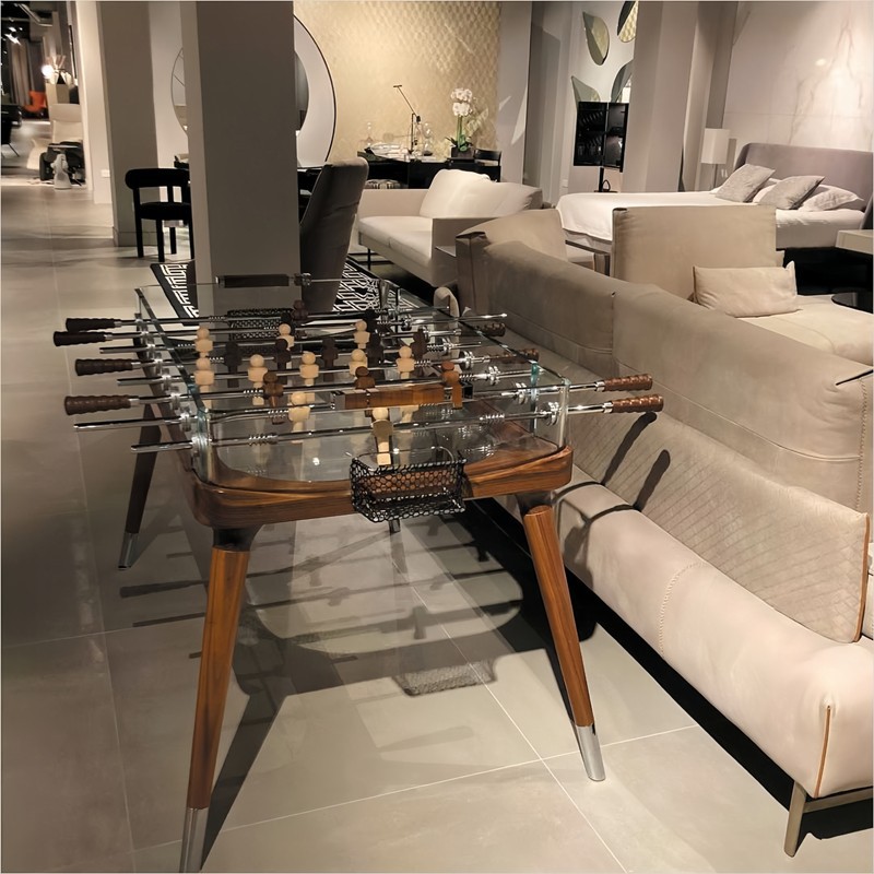 Light Luxury Glass Foosball Ta - Foosball Table Commercial review and price