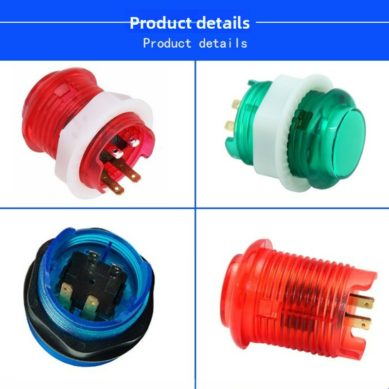 3pcs 24MM Illuminated Push But - Arcade Game Jackpot review and price
