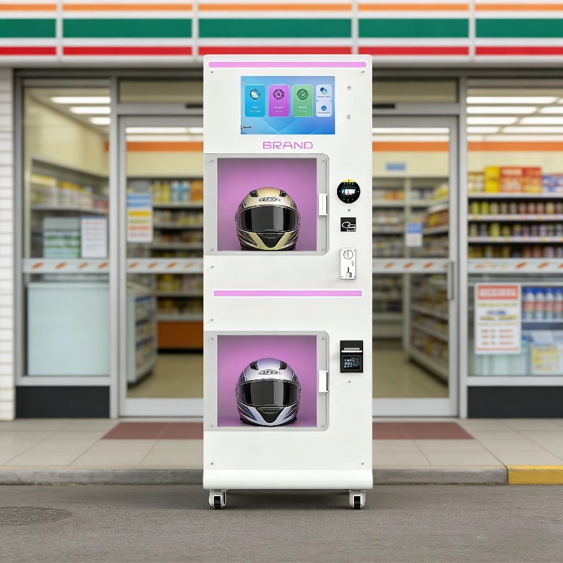 Custom Double Warehouse Helmet - Vending Machine Qr Code review and price