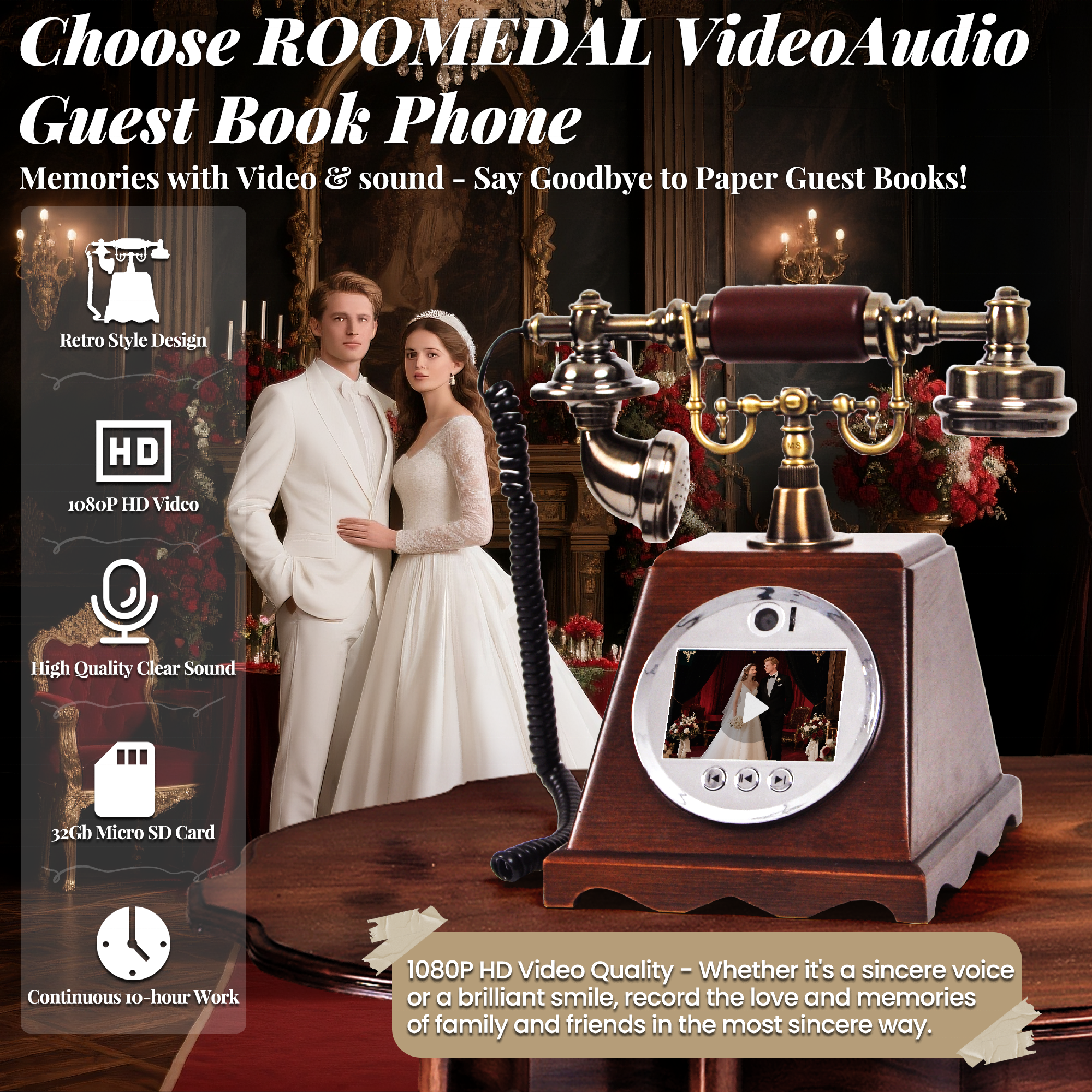 New Arrival Walnut Antique Tel - Photo Booth Machine review and price